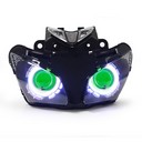 002 Headlight Honda Cbr500R 2013 2014 2015 Dual Led Angel Halos Eye Green Demon Eye